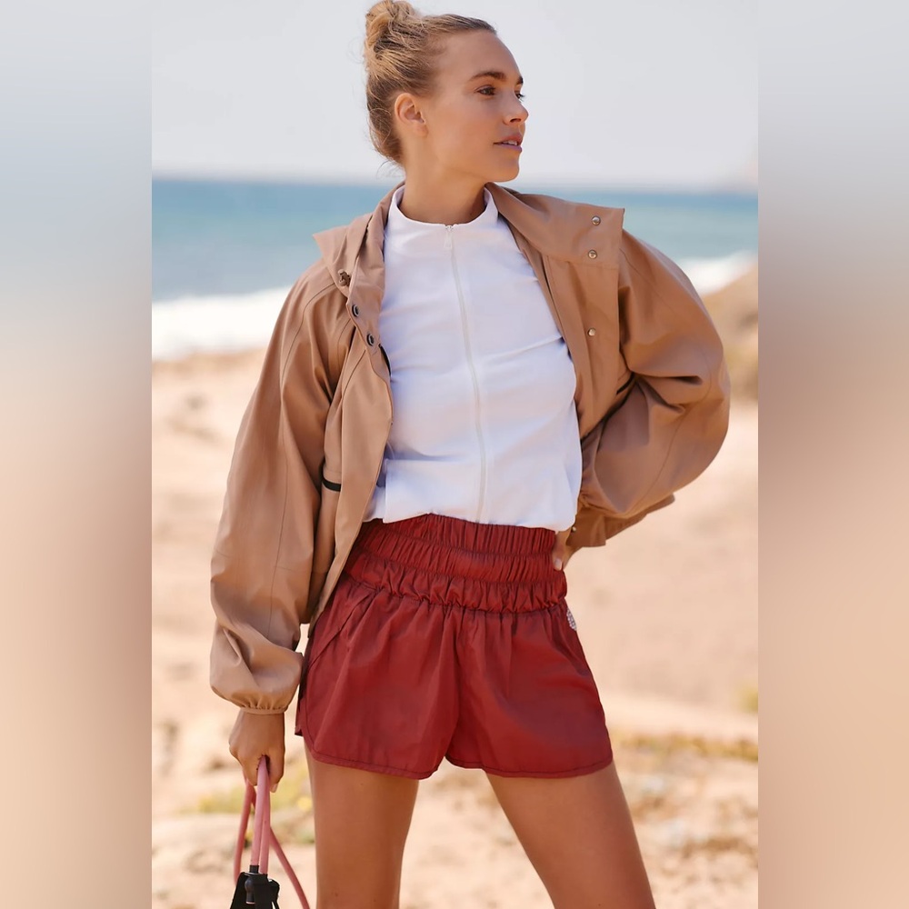 New🌟Free People Movement - The Way Home Shorts-Wine